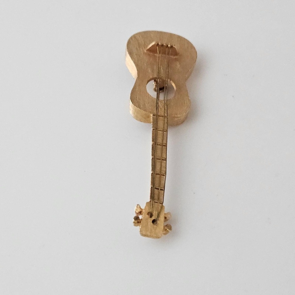 Vintage JJ Brushed Gold Tone Guitar with Strings Hard to Find - Picture 3 of 8